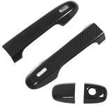 Exterior Door Handle Decoration Trim Anti Aging Wear Resistant Outer Door Handle Cover Scratch Proof Carbon Fiber for Car