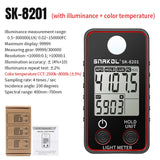 Color Temperature High Precise Illuminance 0.5-300000 LED Illumination Test Meter Photographic Luminance Measure
