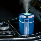1pc Portable USB Silent Humidifier with Aromatherapy and Colorful Night Light for Home, Car, and Bedroom