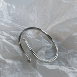 Simple plain silver  bracelet