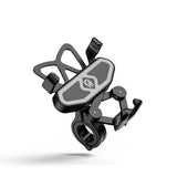 Motorcycle Phone Mount with USB Charger Port Universal Rear Mirror Handlebar Cradle Holder for 4-7inch Smartphone