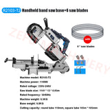 220V Handheld Band hine 1100W Portable Bandsaw Horizontal Cutting Saw For Metal Wood