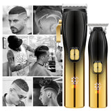 RESUXI 002 Professional Cordless Rechargeable Clipper Set Low Noise Clippers and Detail Hair Trimmer for Men Barber