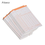 90pcs/ Pack Cards Timecards Monthly 2-sided 18 * 8.4cm for Employee Attendance Time Clock Recorder