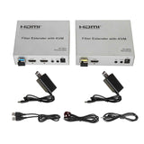 HD Multimedia Interface Over Fiber Optic Extender Professional 20KM 4K 60Hz KVM Optical Transceiver 100?240V US Plug
