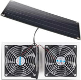 Solar Panel Kit 10W Weatherproof Dual Fan 3.5 m Cable For Outdoor Small Chicken Coop Greenhouse Shed Pet House Exhaust