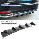 Lip Diffuser 5 Universal Rear Bumper Chassis Black Spoiler Shark Fin Car Modified Styling Accessories