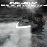 V081 Bait RC Boat Dual Motor Fish Finder Support Automatic Cruise with Night Light Turn Signal for Fishing 12000mAh