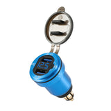 to Dual Charger QC 3.0 DIN Hella USB Adapter Aluminum with Switch Voltmeter For Motorcycle Triumph Tiger Ducati