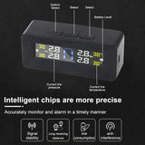 Digital LCD Display Solar/USB Powered Tire Pressure Monitoring System Car TPMS Auto Security Alarm Tyre Tester Electronics