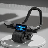 1pc Ab Roller, Automatic Rebound Abdominal Exercise Wheel With Elbow Support, Double Wheels Abdominal Muscle Trainer