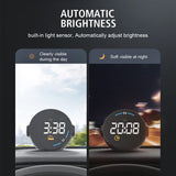 Car HUD GPS System USB Head Up Display Clock Speed Gauge Digital Speedometer Slope Tilt Ince Meter Tester Auto Accessories
