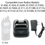 BP-209N BP-210N BP-211 Battery BC-137 Rapid Base for ICOM IC-A6E IC-A24 IC-V8 F21 IC-U82 Walkie Talkie Charger