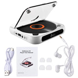 BT5.1 Portable Music Player FM Radio Desktop CD Runner with Dustproof Cover LED Display 6 Modes A-B Repeat Timer