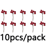 Crystal Imitation Fruit Xmas Tree Wedding Decoration Wreath (10pcs/pack) 4 * 7cm Christmas Berry wer Bundle