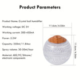 1pc Air Humidifier Crystal Ball Humidifier, Creative Dazzling Color Light Humidifier Desktop Humidifier With RGB Colorful Nigh