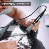 HANDSKIT SI926 90W Digital Adjustable Temperature Electric Soldering Iron Kit for BGA SMD PCB IC Repair Without Spare Tip