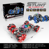 Direct twist vehicle gesture sensing music remote control double-sided light drift children's off-road stunt toy car