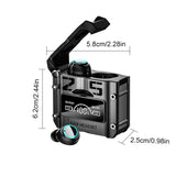 M25 Wireless Bluetooth 5.2 Magnetic Hatch Metal Mechanical Style Dual Ear Digital Display In Ear Sport Bluetooth