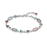 Joker female simple in sterling silver