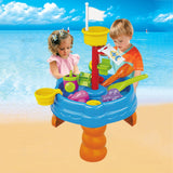 Water Table Playset Sand Toys Molds Set Outdoor Indoor Beach Play Activity Sandbox For Kids Boys Girls