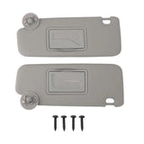 1 Pair UV Blocking Left Right with Mirror for 2012 ‑ 2020 Gray Car Grey Sun Visor