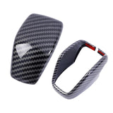 2PCS Car Gear Shift Cover Anti-Scratch Sticker Decor Carbon ABS Fiber Shifter Knob Trim for 20-21 Toyota Highlander RAV4