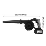 Cordless Leaf 21V 2 in 1 Sweeper and Vacuum Electric Air Blower Computer Cleaner Garden Power Tool Kit with Suction Hose