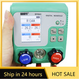 Electronic fluoride count display manifold tester Refrigerant vacuum gauge Air conditioning leak detection R134