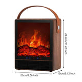 Electric Fireplace Heater with 3D Flame Overheating Protection Decoration for Indoor Tabletop Home Bedroom Living Room