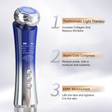 2023 4 In 1 Handheld Rf Radio Hot Cool EMS Face Tools Led Massager Red Therapy Wand Tightening Face Lift Device