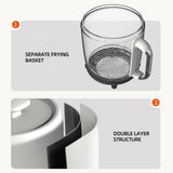 Household Visual 2L Mini Portable Air Fryer - 700W Automatic with Glass