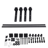 Sliding Barn Door Hardware Kit J Type Sliding Barn Dual Door Hardware Kit for Bathroom Kitchen 2.3m