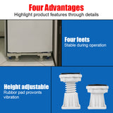 For Dryer Refrigerator Washing Machine Holder With Locking Rubber 4 Strong Feet Stand Multi-functional Movable Adjustable Base
