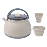 Silicone Folding Kettle Teapot Portable Coffee Tea Cooker Collapsible Mini Boig Water Pot with Handle Camping Supplie