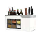 Organizer of multifunctional kitchen knife holder, oil, salt, sauce, and vinegar