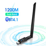1200M Gigabit Dual Frequency Bluetooth 4.1 Audio Transmitter Receiver USB3.0 Wireless Adapter for PC Laptop Network Card