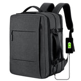 Classic Travel Men Business School Expandable USB Bag Large Capacity Laptop Waterproof Fashion Backpack
