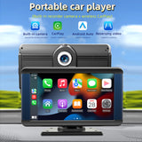 7 Inch Car Multimedia Player with Built-in Camera Support Driving Record Wireless Carplay Android Auto FM Reverse Image