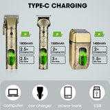 3 in 1 Professional All Metal Clipper Resuxi 135 Trimmer Electric Shaver Set Hair Cutting hine Men's Grooming Tools
