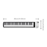 49 Key up Support Headphone and Speaker Electronic Hand Roll Piano for Kids Ages 3+ Class Teaching Adults Beginners