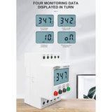 4X 3 Phase Din Rail Adjustable Under Over Protector Voltage Monitoring Sequence Protection Relay