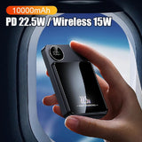 10000mAh Portable 22.5W Magnetic Power Bank 15W Wireless Fast Charger LED Battery Display For IPhone 12 13 14 Pro Max