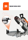 Multi-Function Portable Handheld Metal Band Saw 45° Profile Small Sawing hine Cutting Tool 220V 1100W