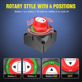 Car Disconnect 48V 24V 12V Cut Off 4 Position 3 Pin M10 275A Battery Connection Switch For Marine Boat Auto RV