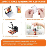 160 Products, Sublimation Bulk Set With Heat Transfer Blank Tassel Keychain Jump Rings