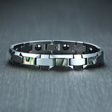 Tungsten steel black gallstone shell bracelet