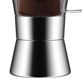 Maker Glass-Top & Stainless Steel Espresso Moka Pot,Classic Italian Coffee Maker, 240Ml