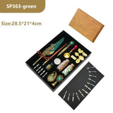 Fountain Pen Set, Retro Sprinkg Feather Pens Calligraphy Writing Dip Kit with Wax Seal Stamp & Replace Nibs, Gift Box