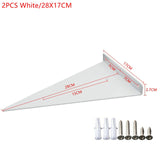2PCS Triangle Bracket Support Wall Shelves Right Angle Fixed Bearing Shelf Bookshelf Hardware Fitting Furniture Mounted